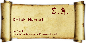 Drick Marcell névjegykártya